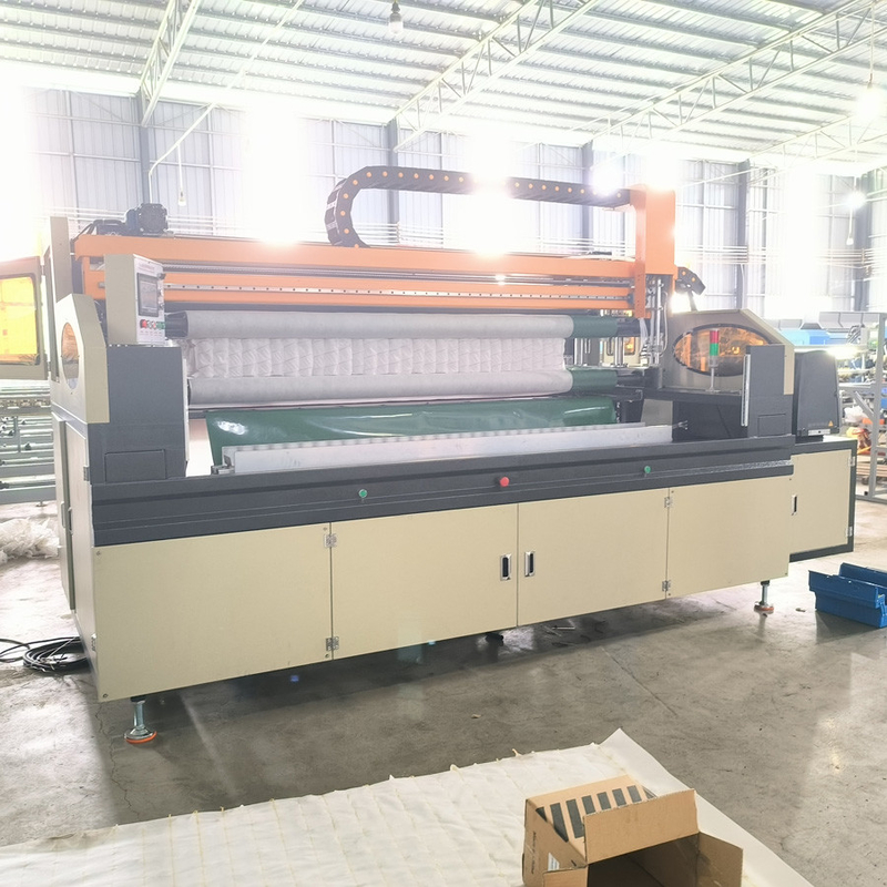 उच्च प्रदर्शन 6.5KW पॉकेट स्प्रिंग असेंबली मशीन 5-6 स्ट्रिंग्स / न्यूनतम आउटपुट
