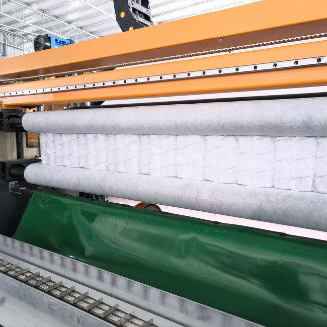 उच्च प्रदर्शन 6.5KW पॉकेट स्प्रिंग असेंबली मशीन 5-6 स्ट्रिंग्स / न्यूनतम आउटपुट